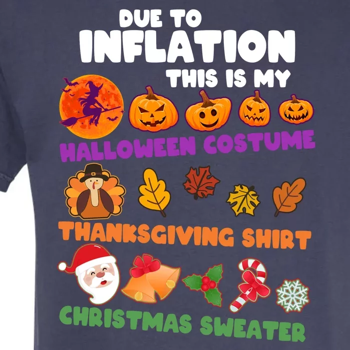 This Is My Halloween Costume Thanksgiving And Christmas Sweater Garment-Dyed Heavyweight T-Shirt