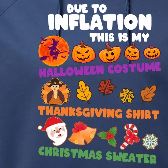 This Is My Halloween Costume Thanksgiving And Christmas Sweater Performance Fleece Hoodie