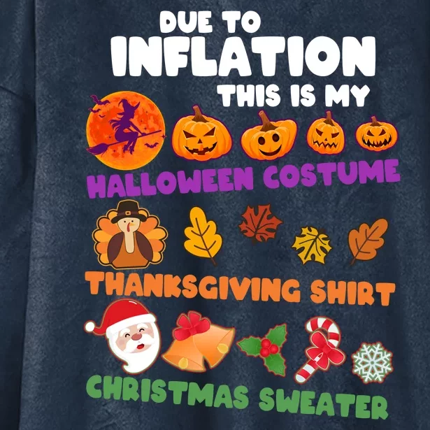 This Is My Halloween Costume Thanksgiving And Christmas Sweater Hooded Wearable Blanket