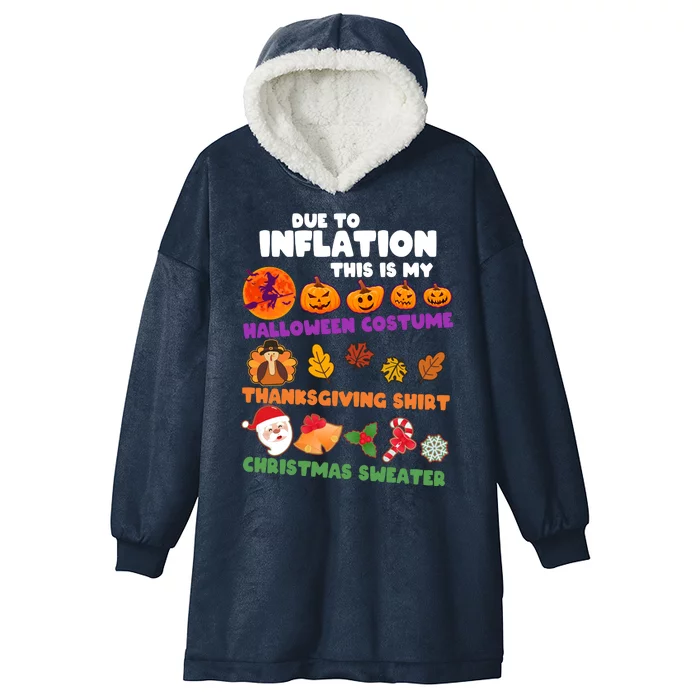 This Is My Halloween Costume Thanksgiving And Christmas Sweater Hooded Wearable Blanket