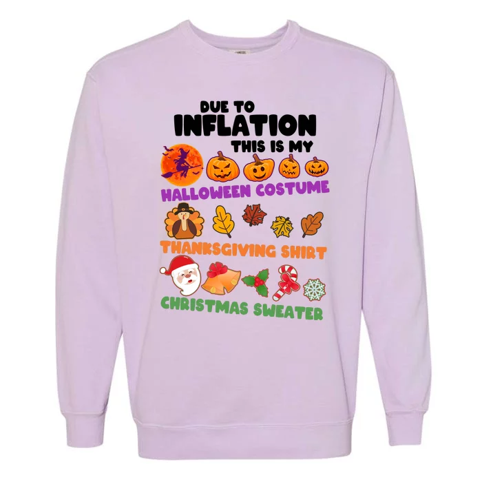 This Is My Halloween Costume Thanksgiving And Christmas Sweater Garment-Dyed Sweatshirt