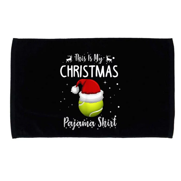 This Is My Christmas Pajama Shirt Tennis Christmas Microfiber Hand Towel