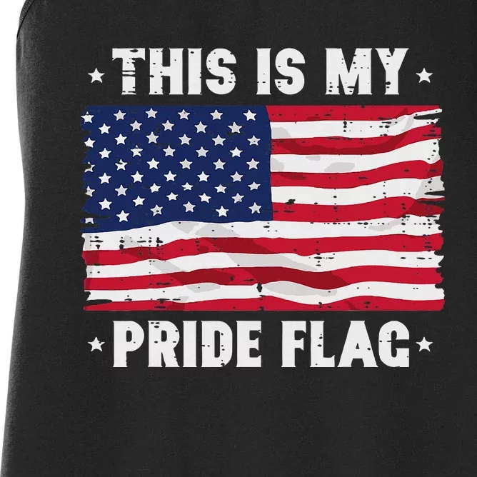 This Is My Pride Flag America Anti Lgbtq Patriot Women's Racerback Tank