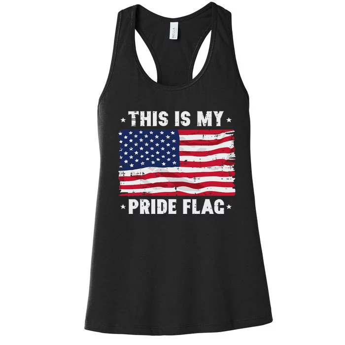 This Is My Pride Flag America Anti Lgbtq Patriot Women's Racerback Tank