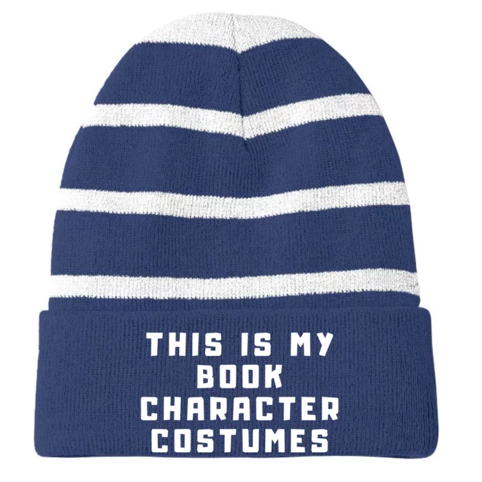 This Is My Book Character Costumes Striped Beanie with Solid Band