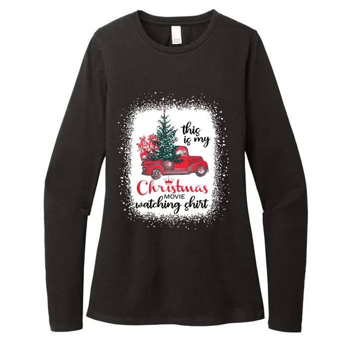 This Is My Christmas Movie Watching Shirts Vintage Red Truck Womens CVC Long Sleeve Shirt