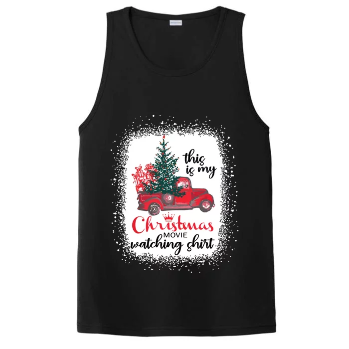 This Is My Christmas Movie Watching Shirts Vintage Red Truck Performance Tank