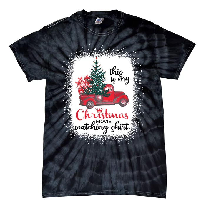 This Is My Christmas Movie Watching Shirts Vintage Red Truck Tie-Dye T-Shirt