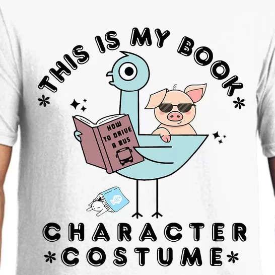 This Is My Book Character Costume Pigeon Reading Pajama Set