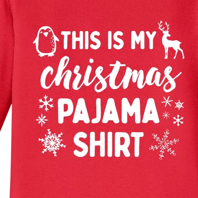 This Is My Christmas Pajama Baby Long Sleeve Bodysuit