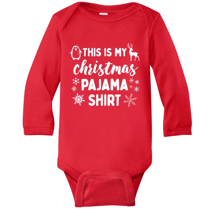 This Is My Christmas Pajama Baby Long Sleeve Bodysuit