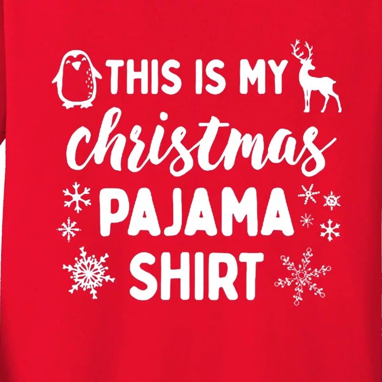 This Is My Christmas Pajama Kids Long Sleeve Shirt