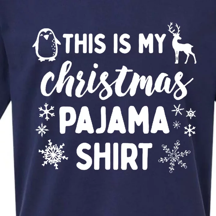 This Is My Christmas Pajama Sueded Cloud Jersey T-Shirt