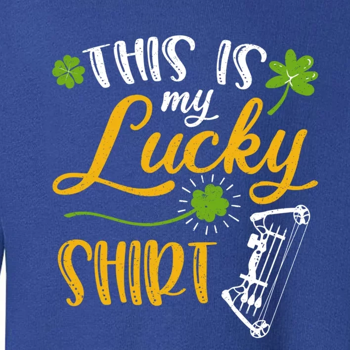 This Is My Lucky Archery Shamrock Meaningful Gift St Patricks Day Meaningful Gif Toddler Sweatshirt