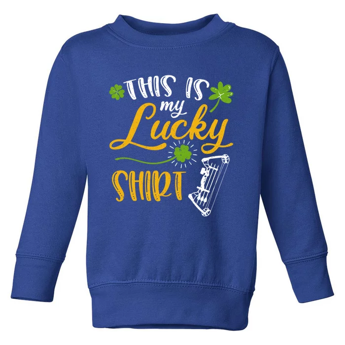 This Is My Lucky Archery Shamrock Meaningful Gift St Patricks Day Meaningful Gif Toddler Sweatshirt