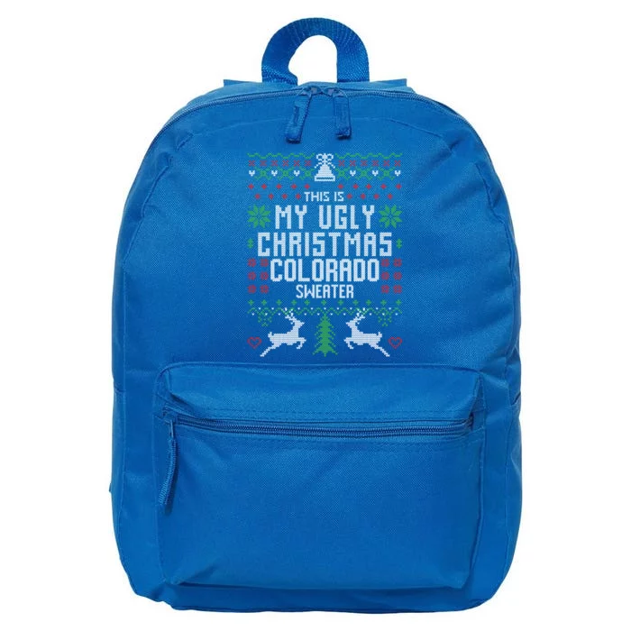 This Is My Ugly Christmas Colorado Sweater Funny Xmas Funny Gift Cute Gift 16 in Basic Backpack