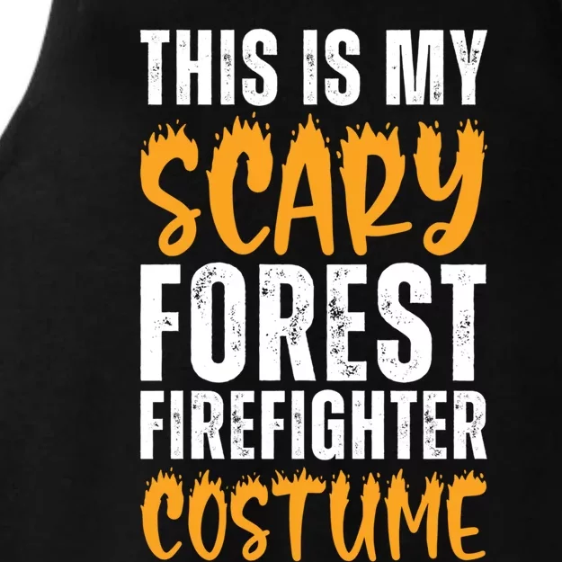 This Is My Scary Forest Firefighter Costume Funny Halloween Gift Ladies Tri-Blend Wicking Tank