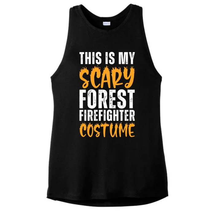 This Is My Scary Forest Firefighter Costume Funny Halloween Gift Ladies Tri-Blend Wicking Tank