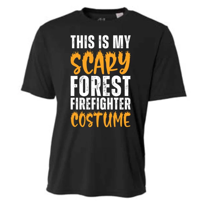 This Is My Scary Forest Firefighter Costume Funny Halloween Gift Cooling Performance Crew T-Shirt