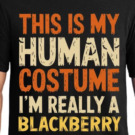 This Is My Human Costume IM Really A Blackberry Halloween Pajama Set