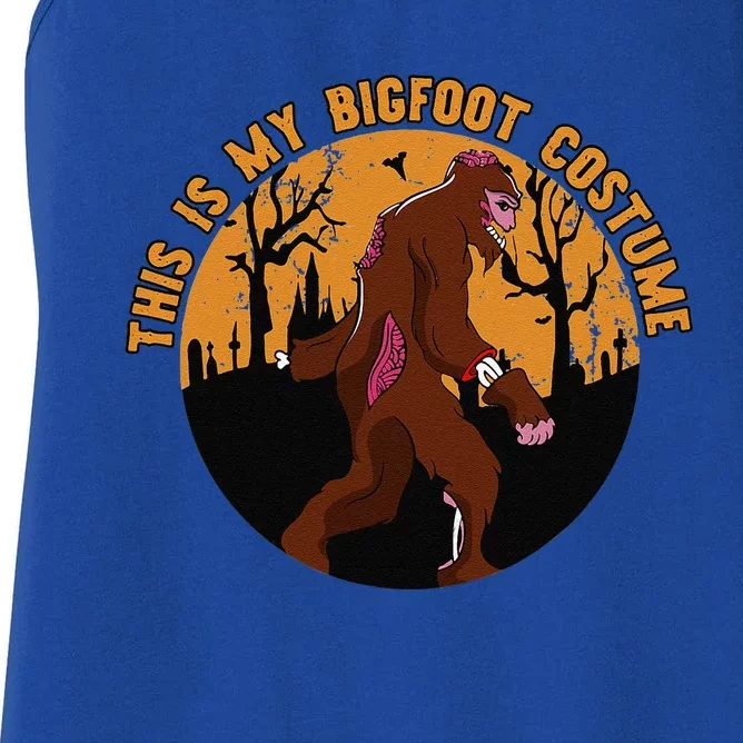 This Is My Bigfoot Costume Last Minute Halloween Gift Funny Women's Racerback Tank