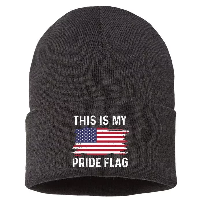 This Is My Pride Flag Usa American Sustainable Knit Beanie