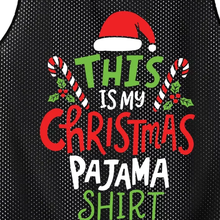 This Is My Christmas Pajama Mesh Reversible Basketball Jersey Tank