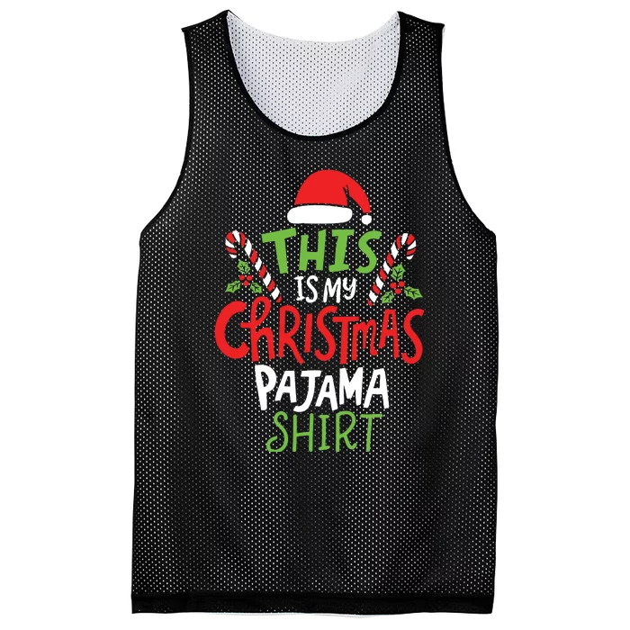 This Is My Christmas Pajama Mesh Reversible Basketball Jersey Tank