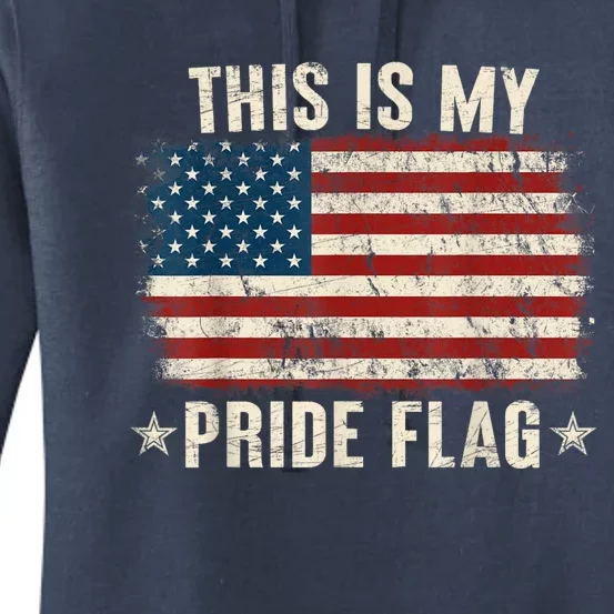 This Is My Pride Flag USA American 4th Of July Patriotic Women's Pullover Hoodie