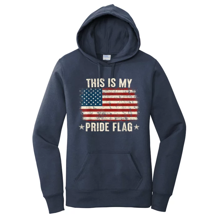 This Is My Pride Flag USA American 4th Of July Patriotic Women's Pullover Hoodie