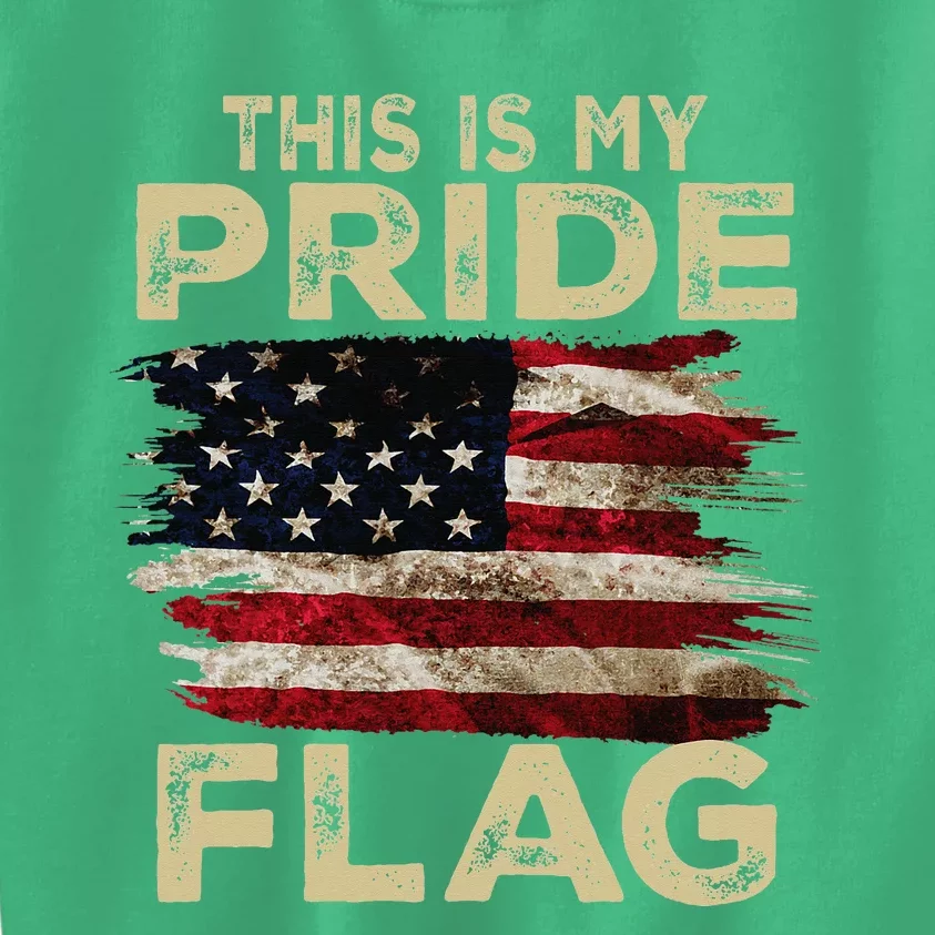 This Is My Pride Flag Usa American 4th Of July Kids Sweatshirt