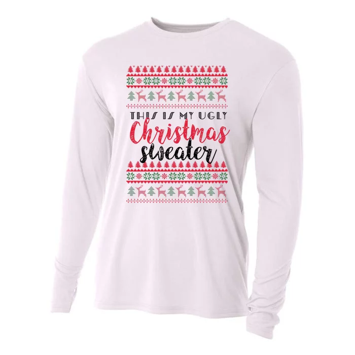 This Is My Ugly Christmas Sweater Funny Pajama Cooling Performance Long Sleeve Crew