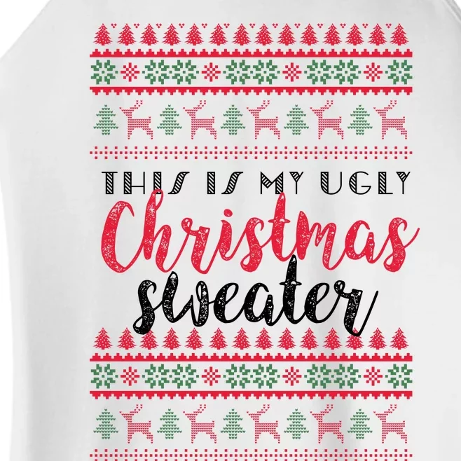 This Is My Ugly Christmas Sweater Funny Pajama Women’s Perfect Tri Rocker Tank