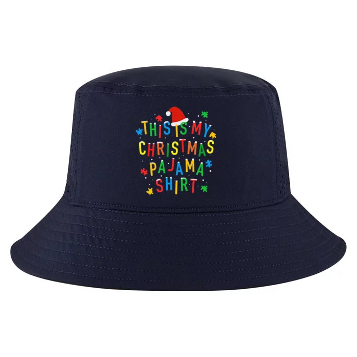 This Is My Christmas Pajama Autism Awareness Puzzles Cool Comfort Performance Bucket Hat