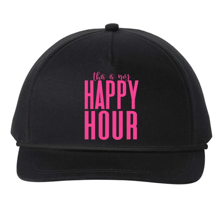 This Is My Happy Hour Mom Workout Gym Gift Gift Snapback Five-Panel Rope Hat