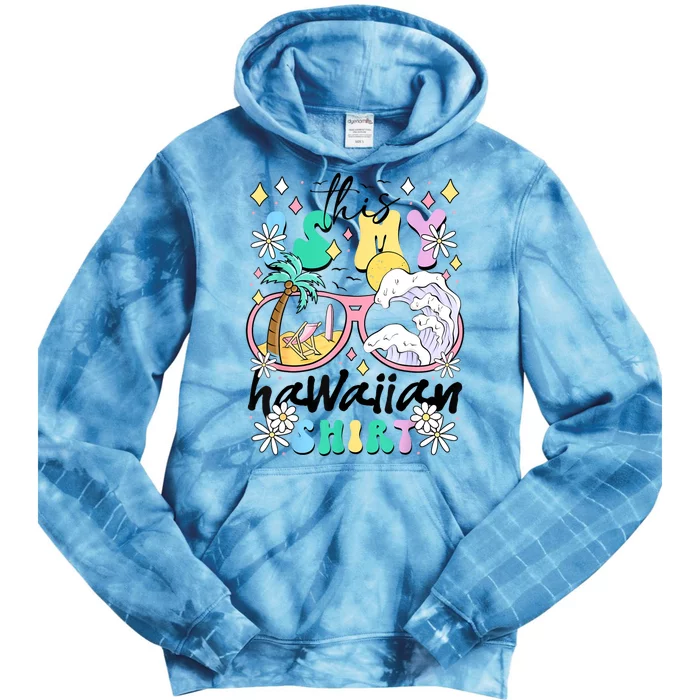 This Is My Hawaiian Groovy Tropical Luau Costume Party Tie Dye Hoodie