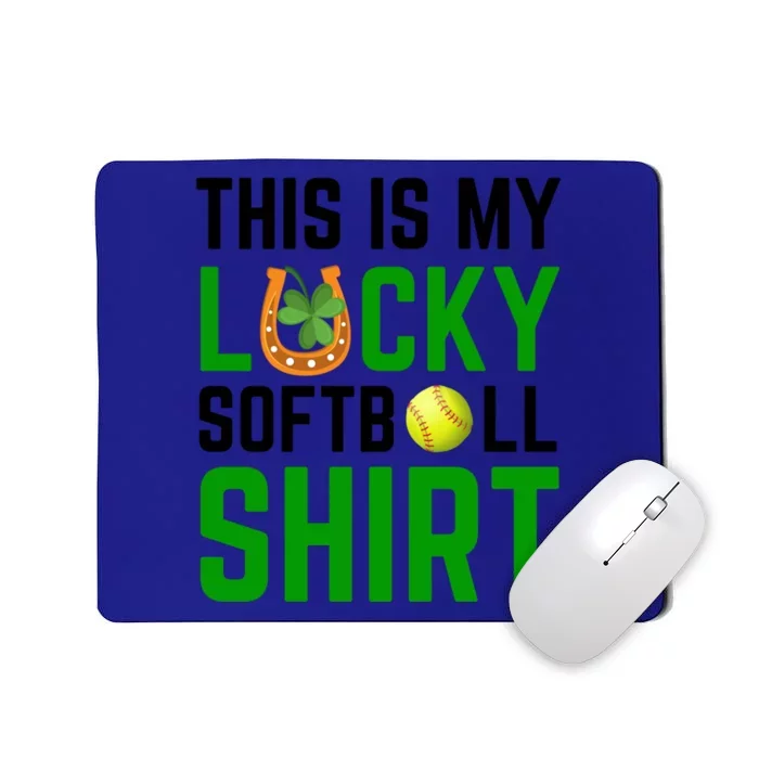 This Is My Lucky Softball Funny Gift Sport Game St Patrick's Day Gift Mousepad