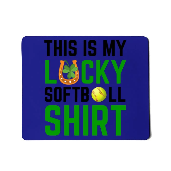 This Is My Lucky Softball Funny Gift Sport Game St Patrick's Day Gift Mousepad