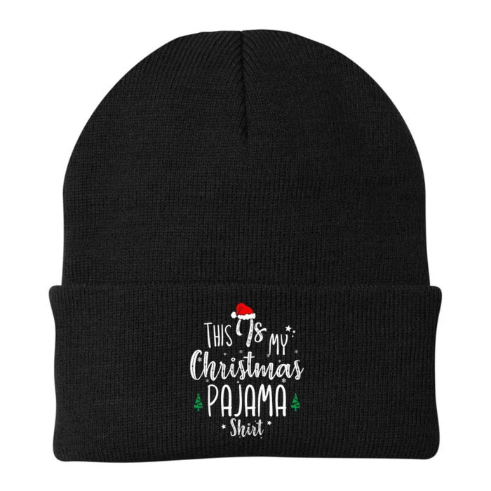 This Is My Christmas Pajama Xmas Christmas Tree Knit Cap Winter Beanie