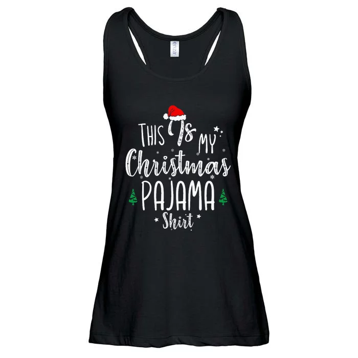 This Is My Christmas Pajama Xmas Christmas Tree Ladies Essential Flowy Tank