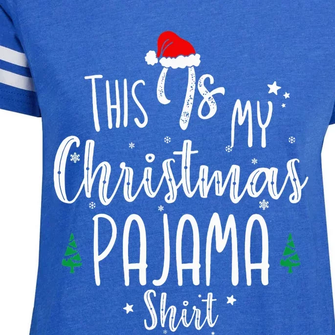 This Is My Christmas Pajama Xmas Christmas Tree Enza Ladies Jersey Football T-Shirt