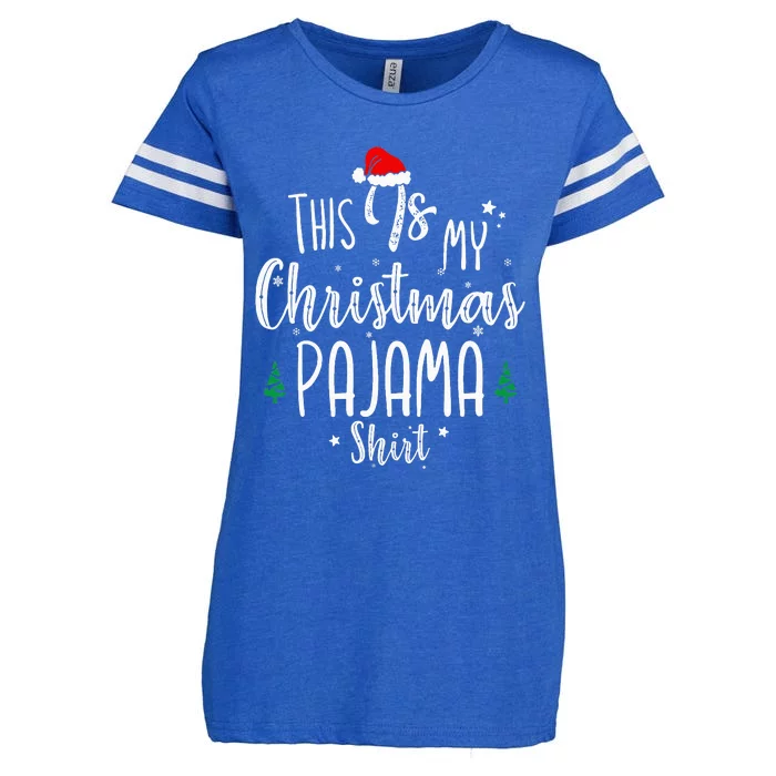 This Is My Christmas Pajama Xmas Christmas Tree Enza Ladies Jersey Football T-Shirt