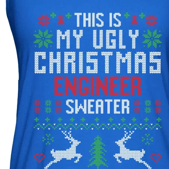 This Is My Ugly Christmas Engineer Sweater Gift Ladies Essential Flowy Tank