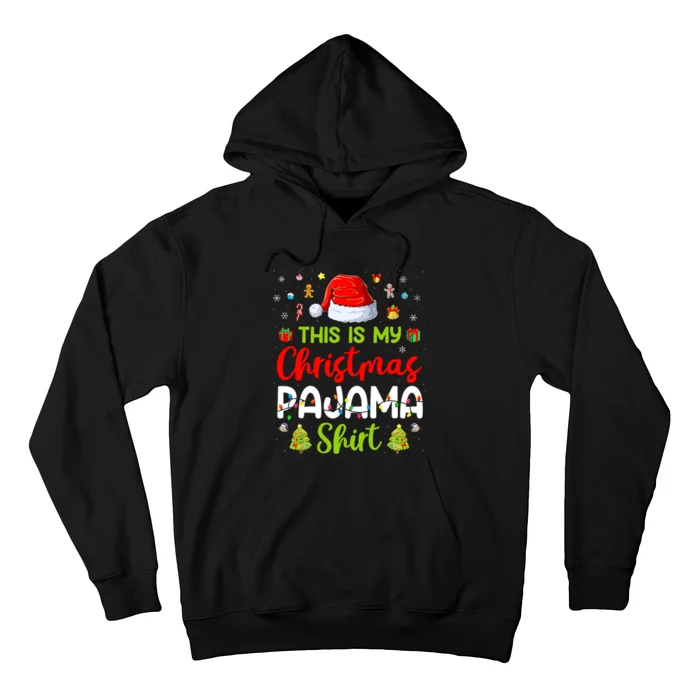 This Is My Christmas Pajama Xmas Lights Holiday Family Hoodie