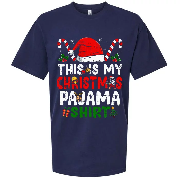 This Is My Christmas Pajama  Funny Christmas Sueded Cloud Jersey T-Shirt