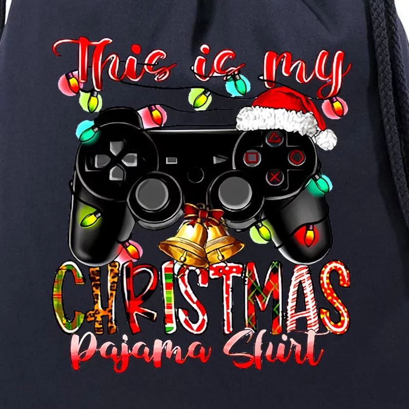 This Is My Christmas Pajama Drawstring Bag