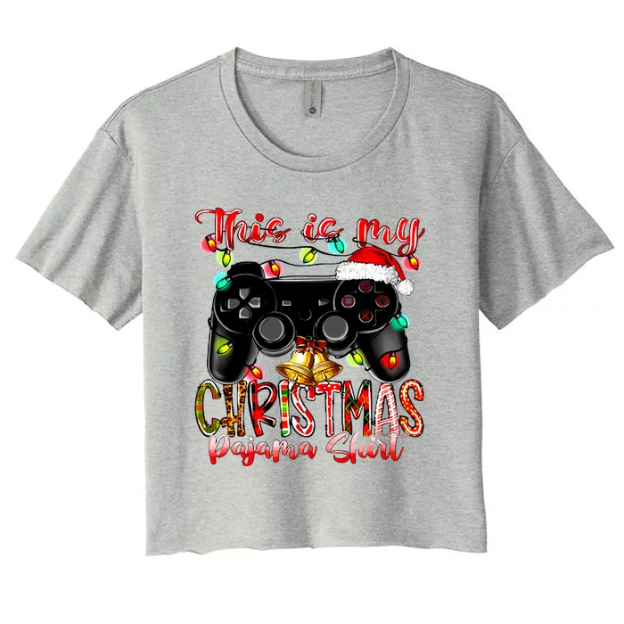 This Is My Christmas Pajama Women's Crop Top Tee