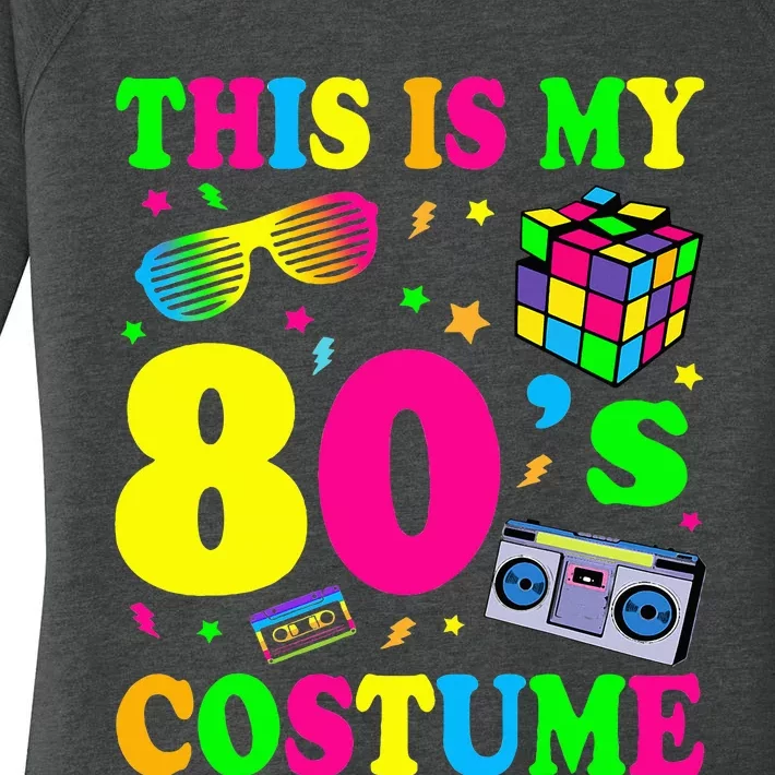 This Is My 80s Costume Fancy Dress Party Halloween Women's Perfect Tri Tunic Long Sleeve Shirt