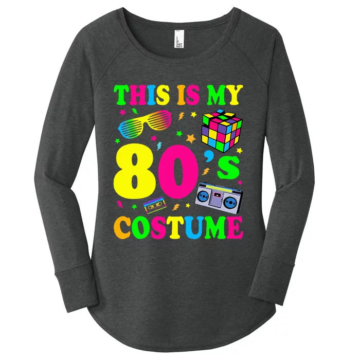 This Is My 80s Costume Fancy Dress Party Halloween Women's Perfect Tri Tunic Long Sleeve Shirt