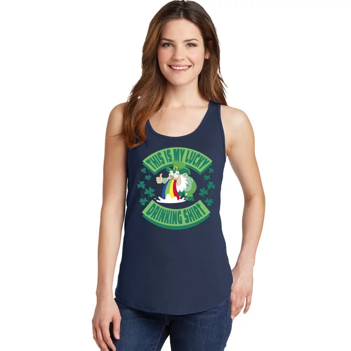 This Is My Lucky Drinking Shirt St Patricks' Day Ladies Essential Tank